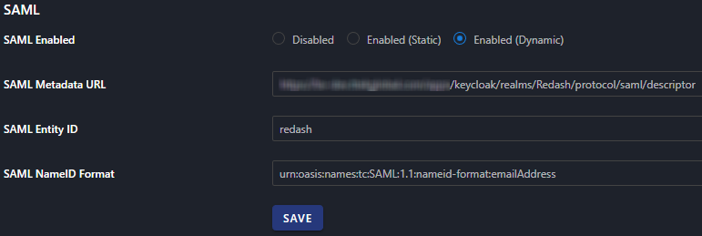 [7] Redash’s SAML configuration