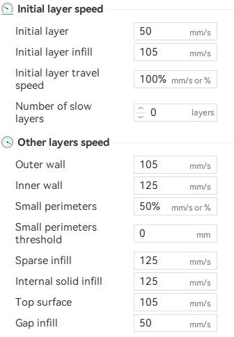 [1] Speed settings