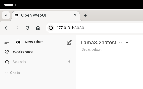 open-webui on Chrome